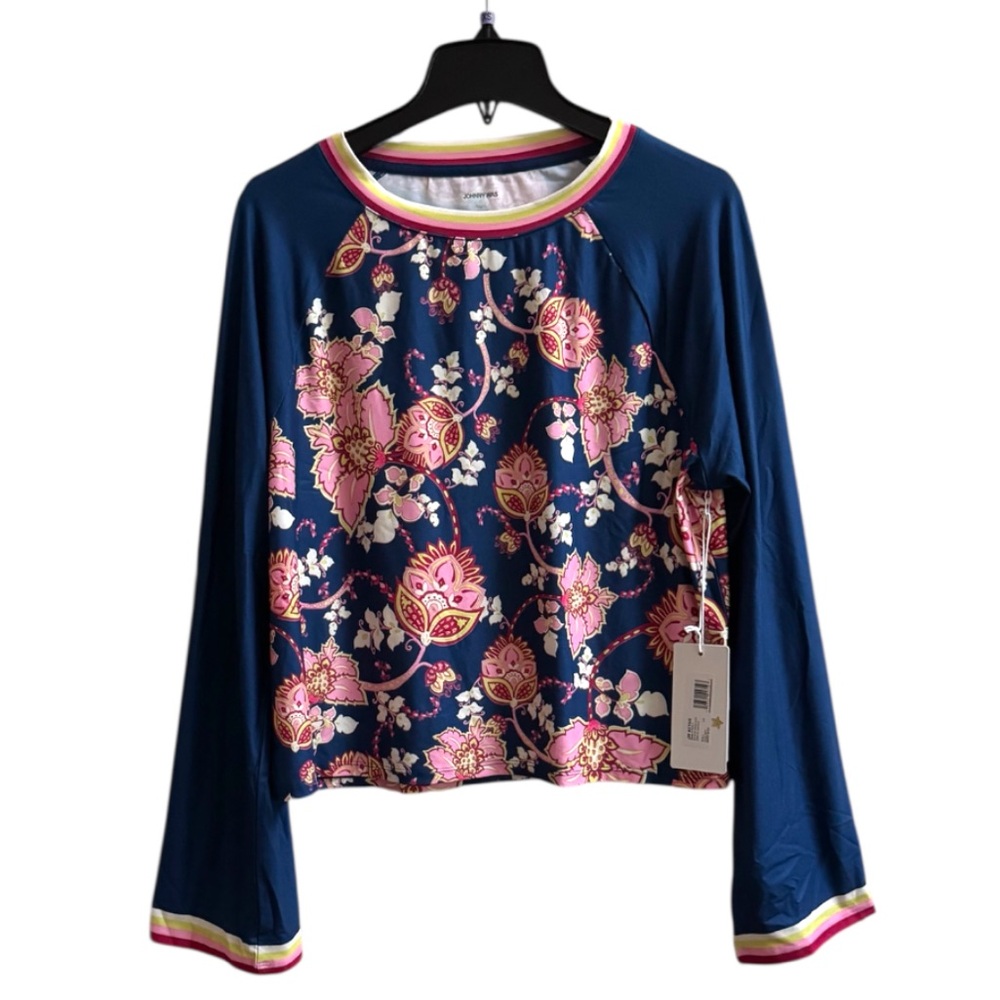 Johnny Was Womens Kimono Sleeve Swing Top Retails $158